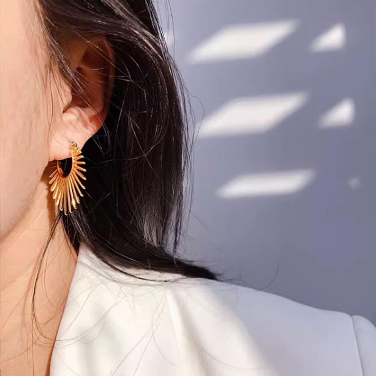 Серьги геометрически неправильной формы